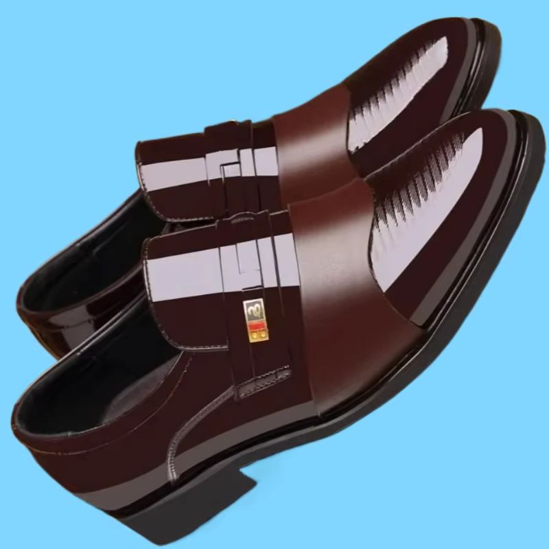 Leather Work Oxfords - Zapatos de vestir de cuero para