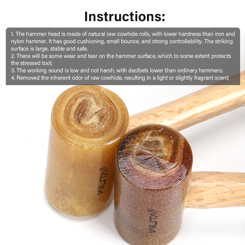 WUTA 100% mazo de cabeza de pi - Mallet Rawhide Craft reseña y precio