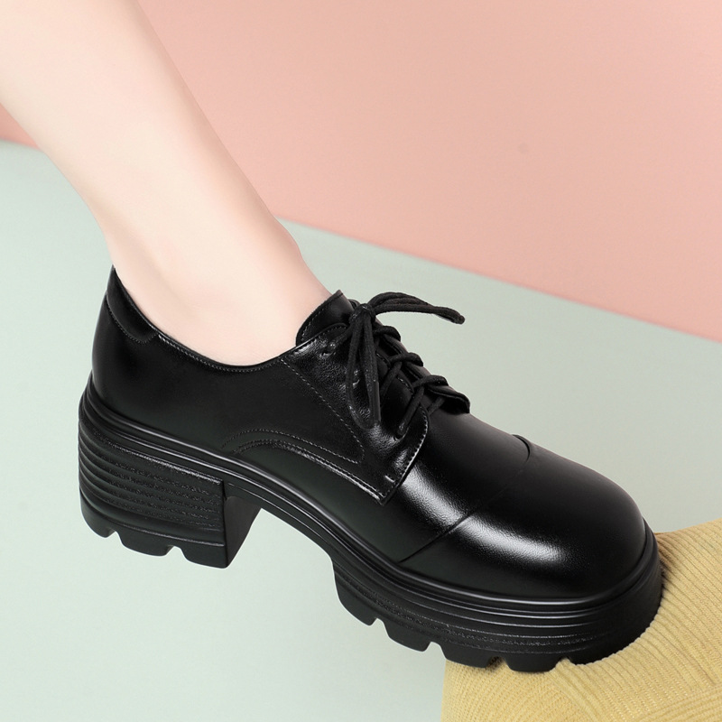 Zapatos de plataforma de fondo - Leather Work Oxfords reseña y precio