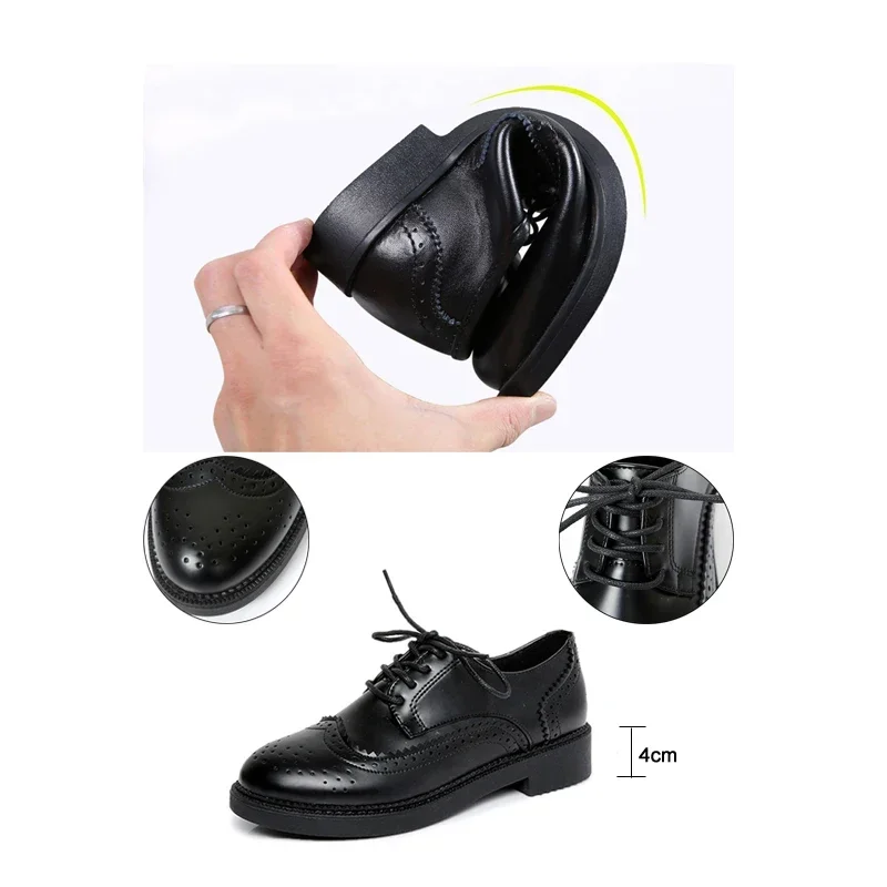 2025 otoño mujeres Oxford piso - Leather Work Oxfords reseña y precio