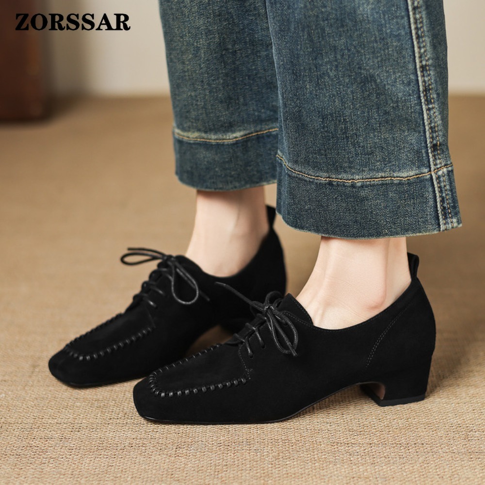 Zapatos Oxford de Mujer con Co - Leather Work Oxfords reseña y precio