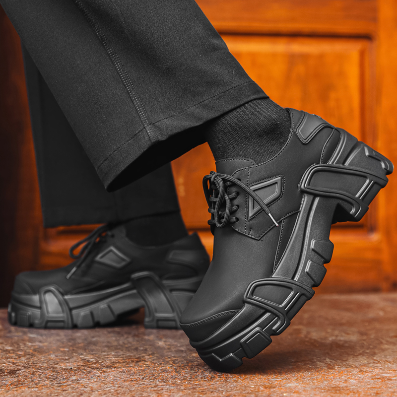 Zapatos de cuero con plataform - Leather Work Oxfords reseña y precio